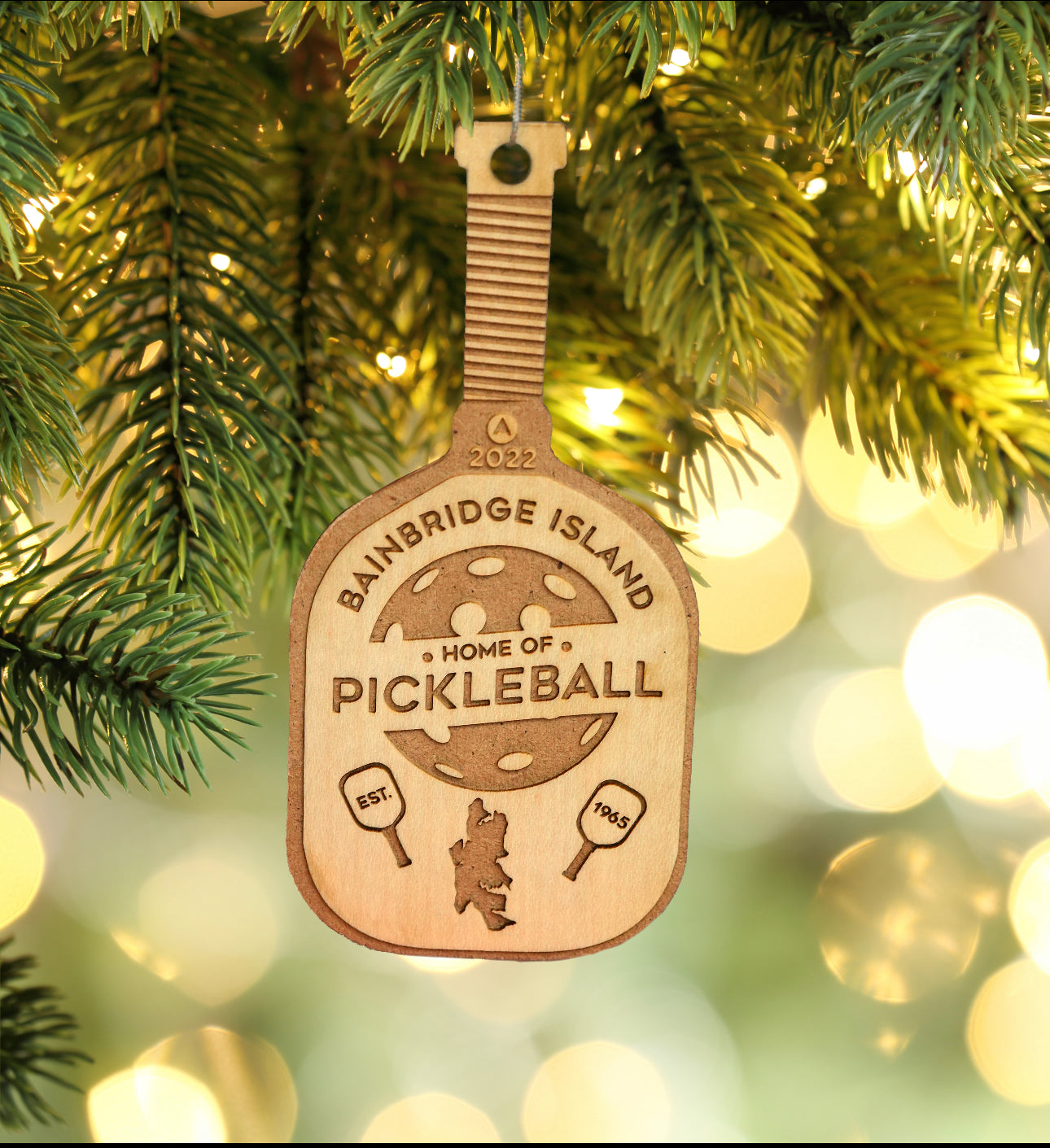 Pickleball Paddle Ornament Alpha Channel Design