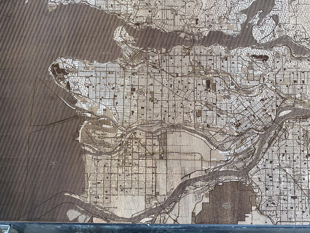 Wood engraving of Vancouver, Canada