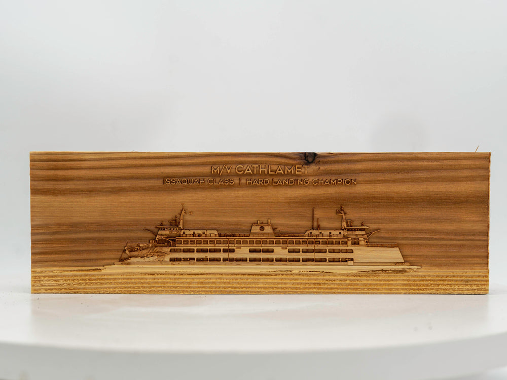 Engraved Washington State Ferry - Cathlamet "Crashlamet" -  WSF Hard Landing Champion