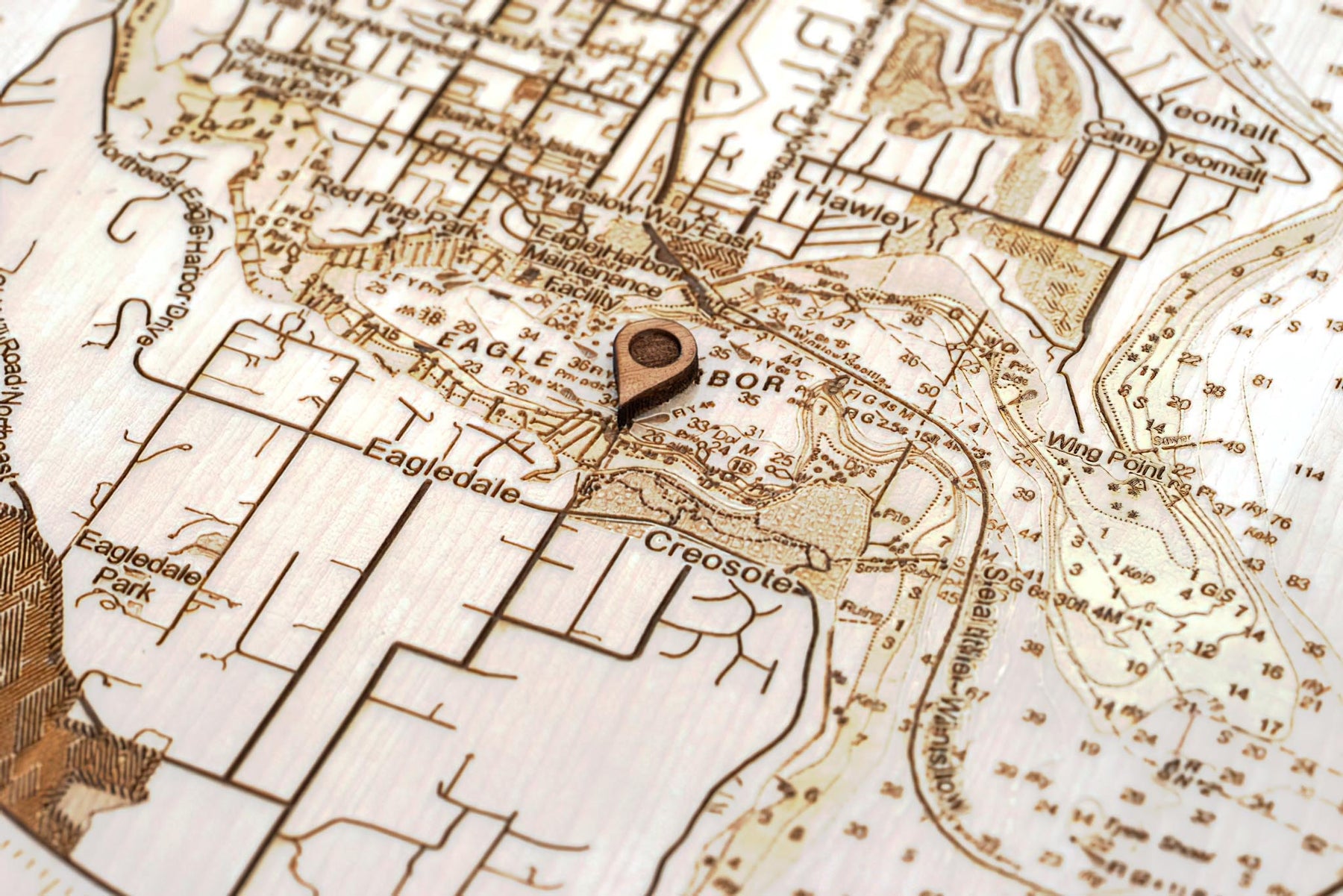 Personalized Engraved Wood Map – Alpha Channel Design